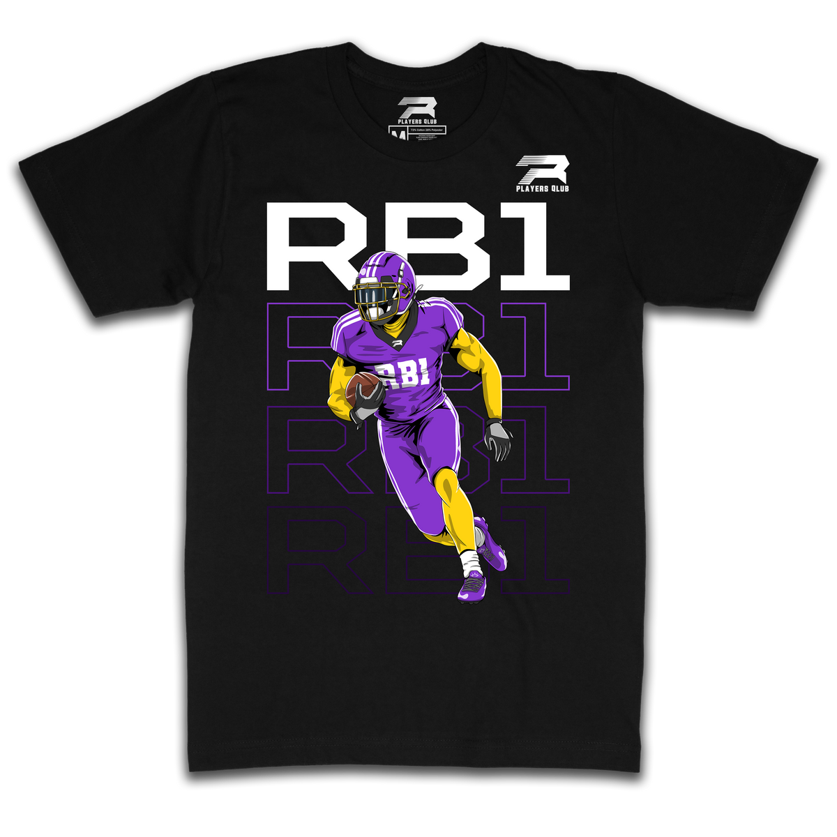 Running Back 1 Tee - Black